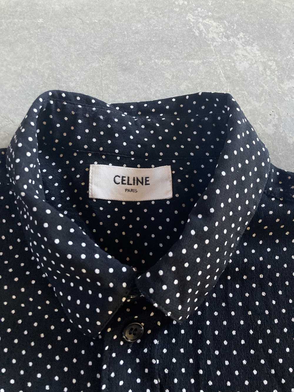 Celine Celine Hedi Slimane Polka Dot Viscose Shirt - image 2