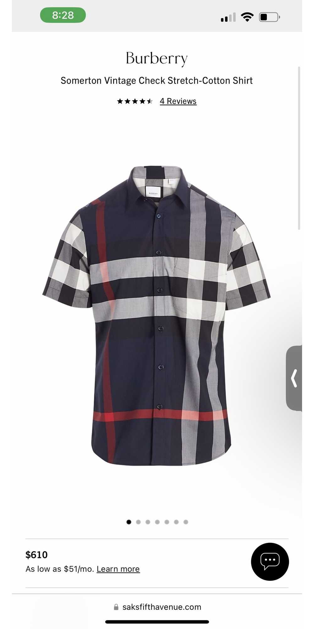 Burberry Men’s Sumerton Check short sleeve - image 1