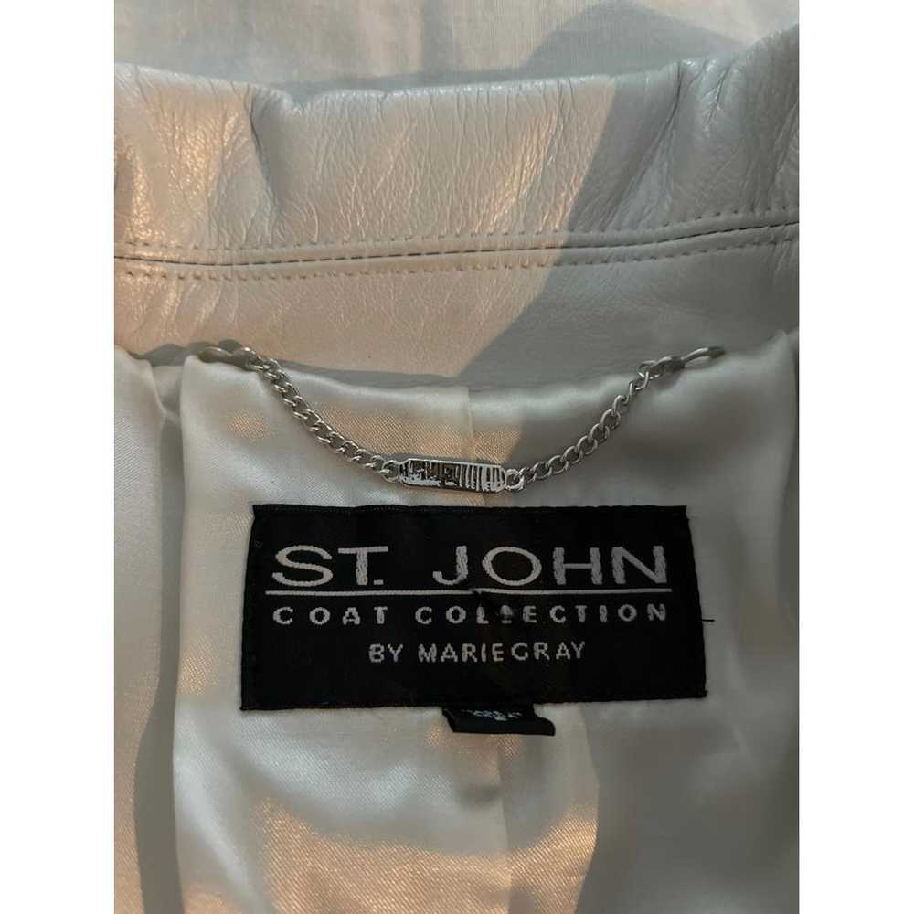 St John Leather trench coat - image 7