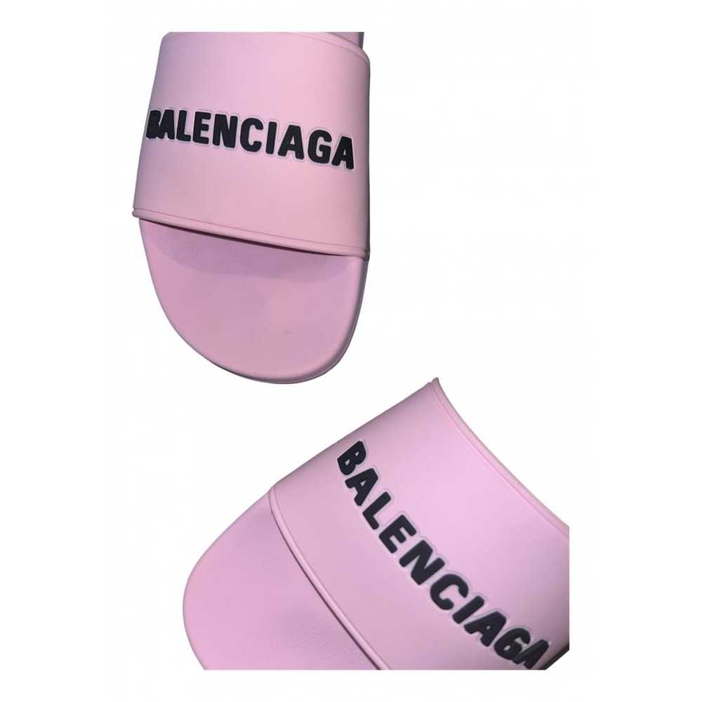 Balenciaga Leather flip flops - image 2