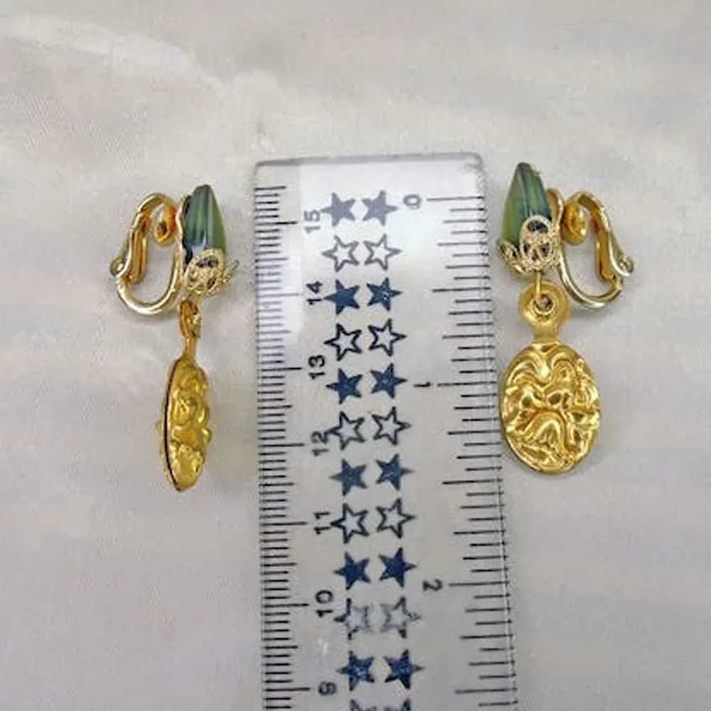 Clip On Dangle Earrings Made With Vintage - image 2