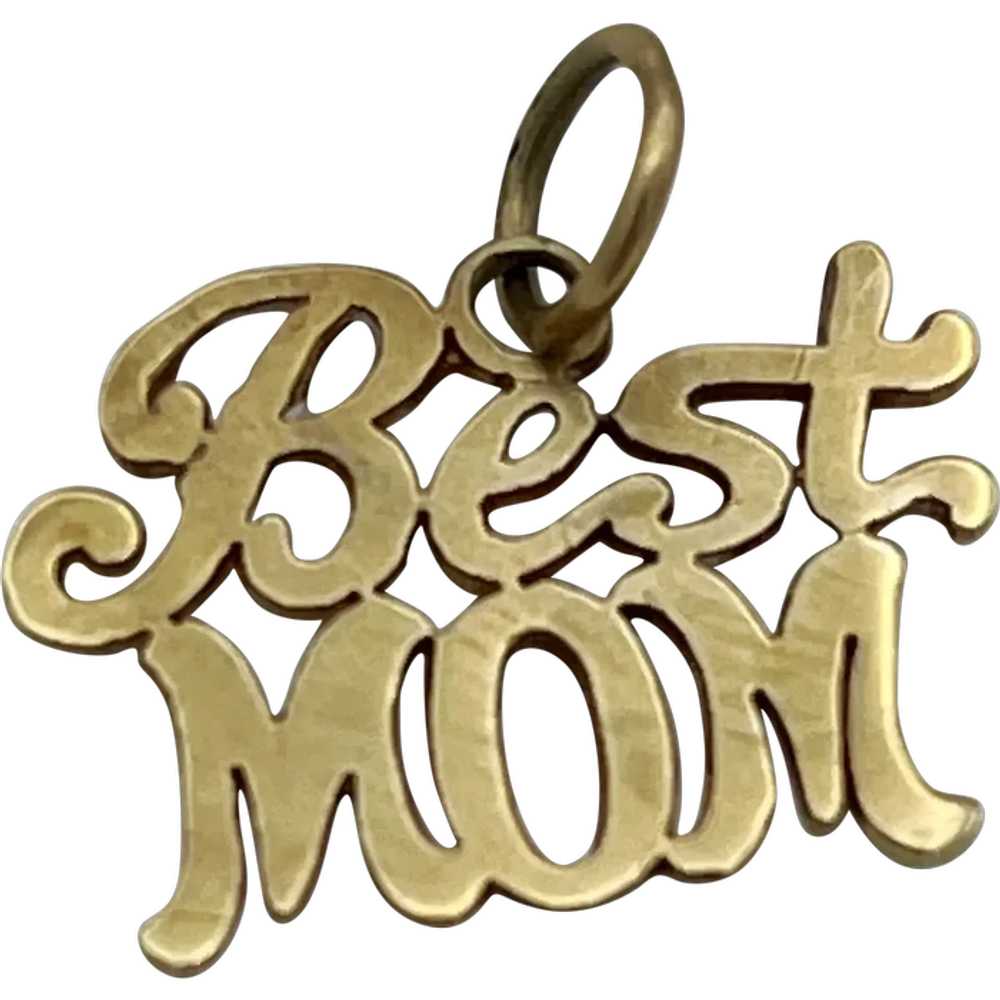 14K "Best Mom" Pendant - image 1
