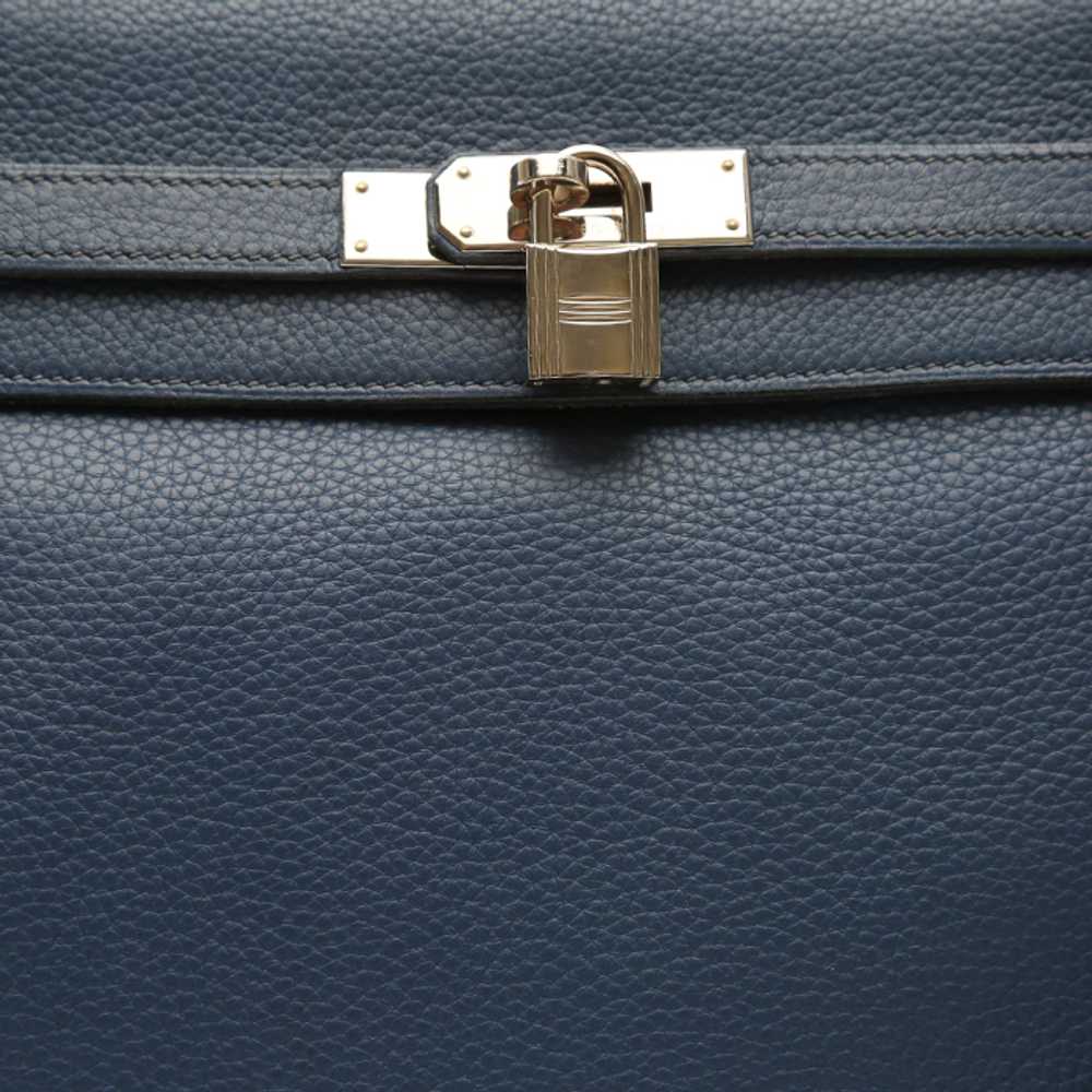 Hermès Kelly 35 cm handbag in blue togo leather C… - image 2