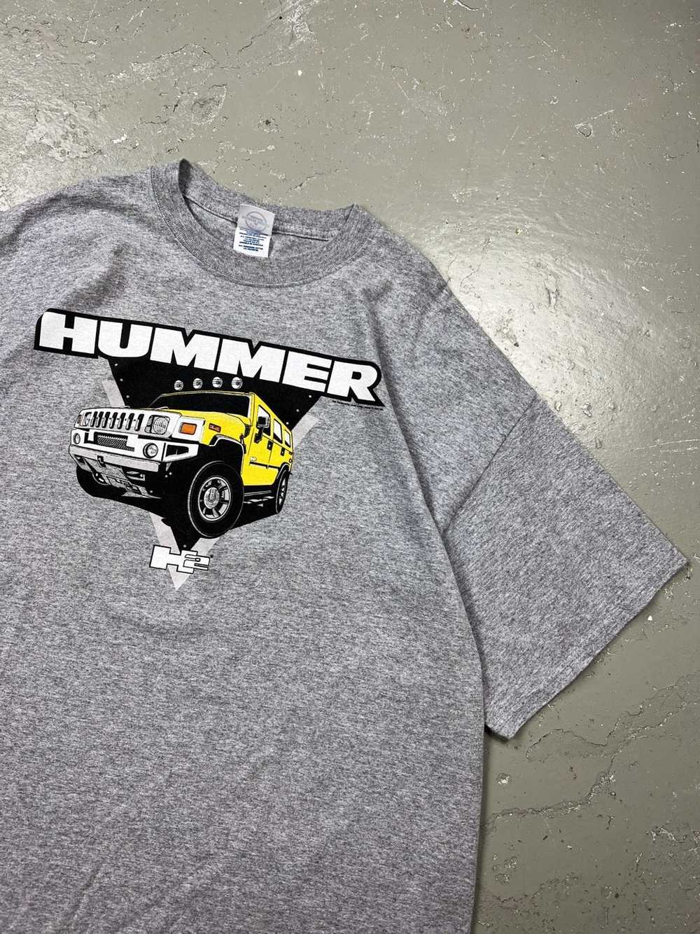 Vintage Hummer H2 Shirt Grey Yellow Size 2XL - image 2