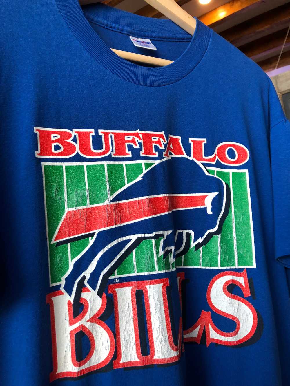 Vintage Trench NFL Buffalo Bills Logo Tee Size XL - image 2