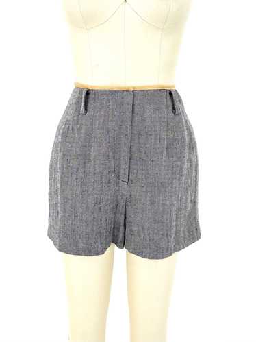 Billy Reid Linen Herringbone Shorts