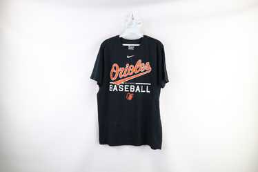 Baltimore Orioles Shirt Men Medium Black Tee Nike Dri Fit Center