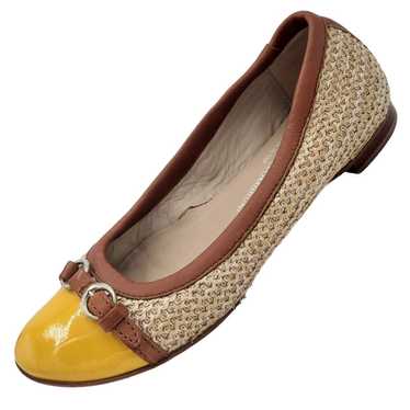 AGL AGL Italy Women's 5.5 yellow brown leather ba… - image 1