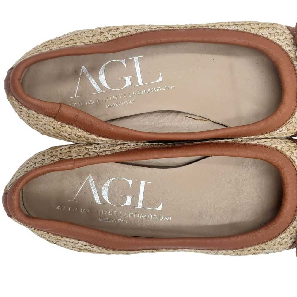 AGL AGL Italy Women's 5.5 yellow brown leather ba… - image 4