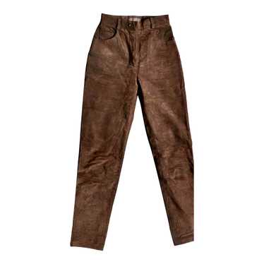 Leather trousers - Vintage Naf-Naf leather pants … - image 1
