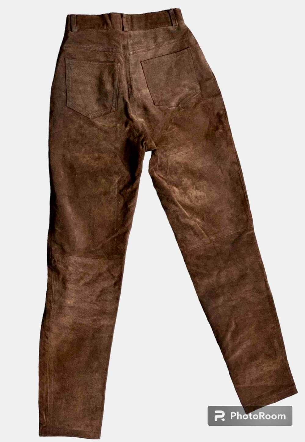 Leather trousers - Vintage Naf-Naf leather pants … - image 2