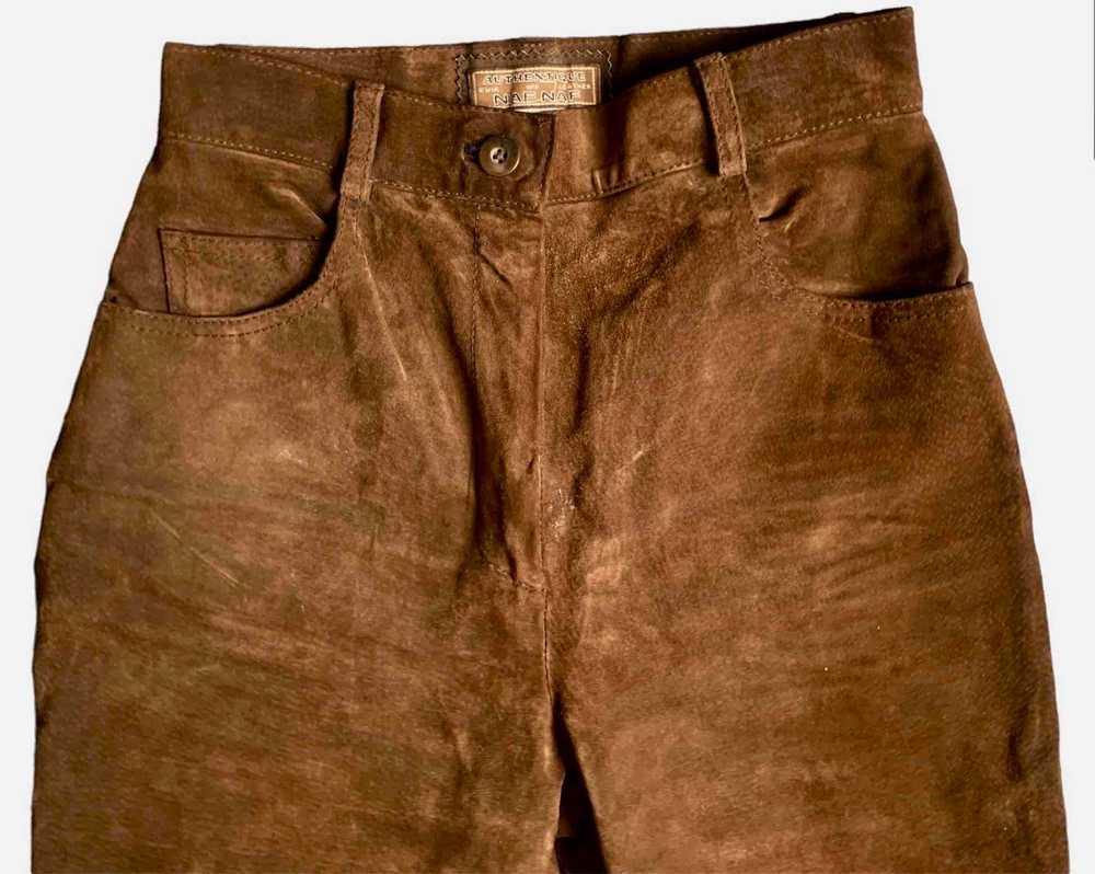 Leather trousers - Vintage Naf-Naf leather pants … - image 3