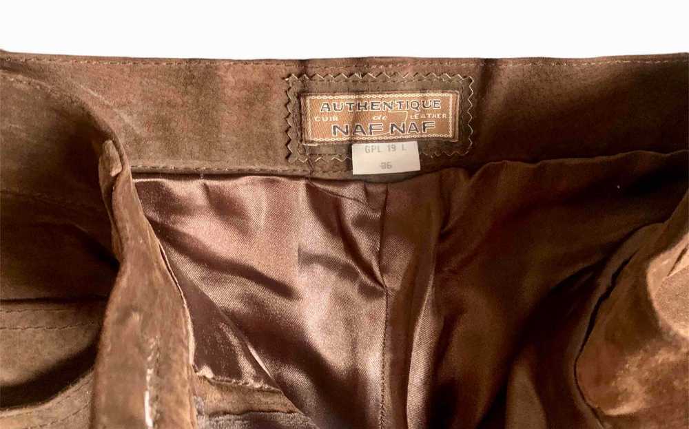 Leather trousers - Vintage Naf-Naf leather pants … - image 6