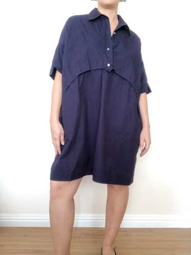 Opening Ceremony Navy Collared Dress