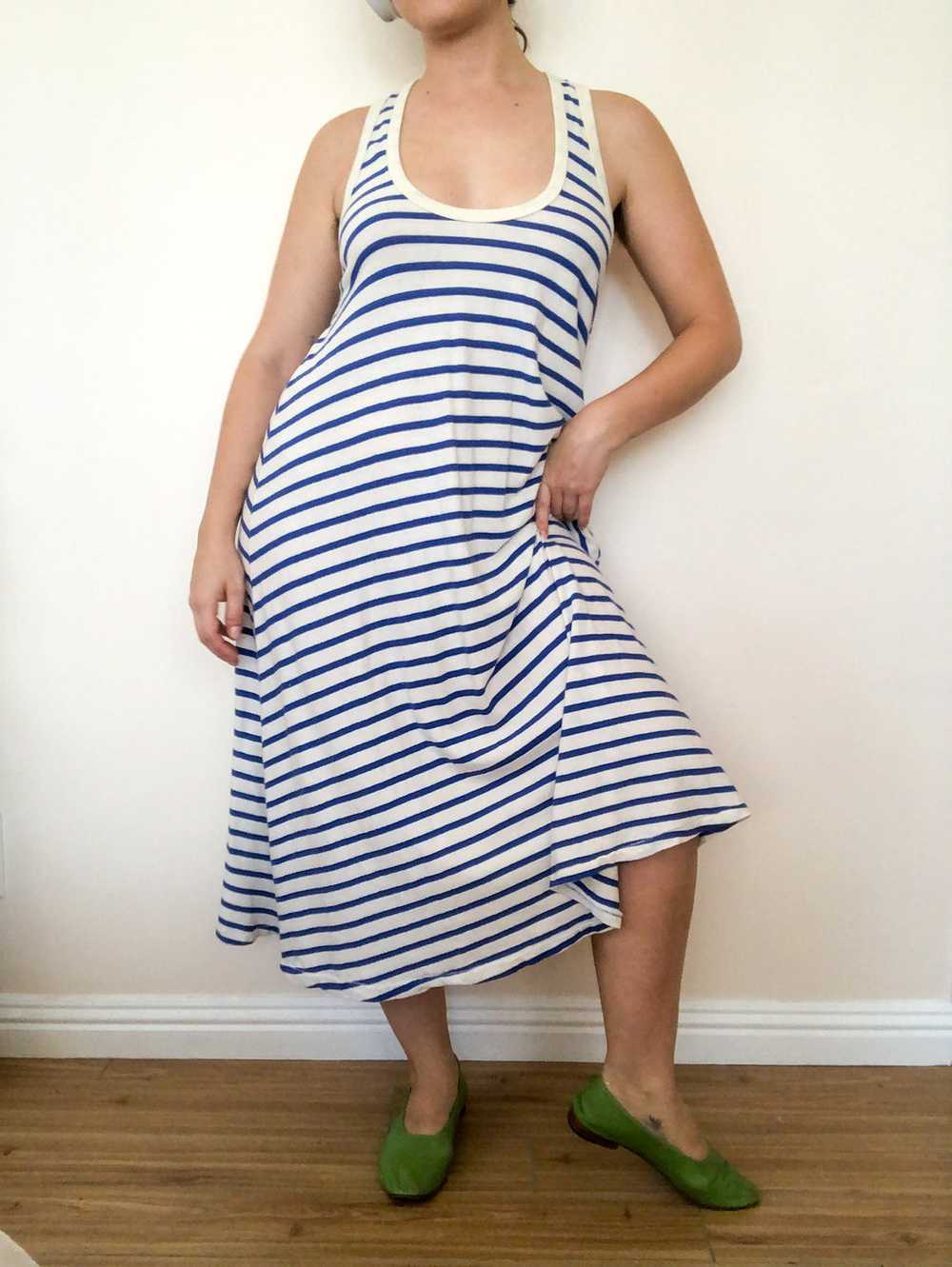 The Great Swing Stripe Tank Dress - image 2