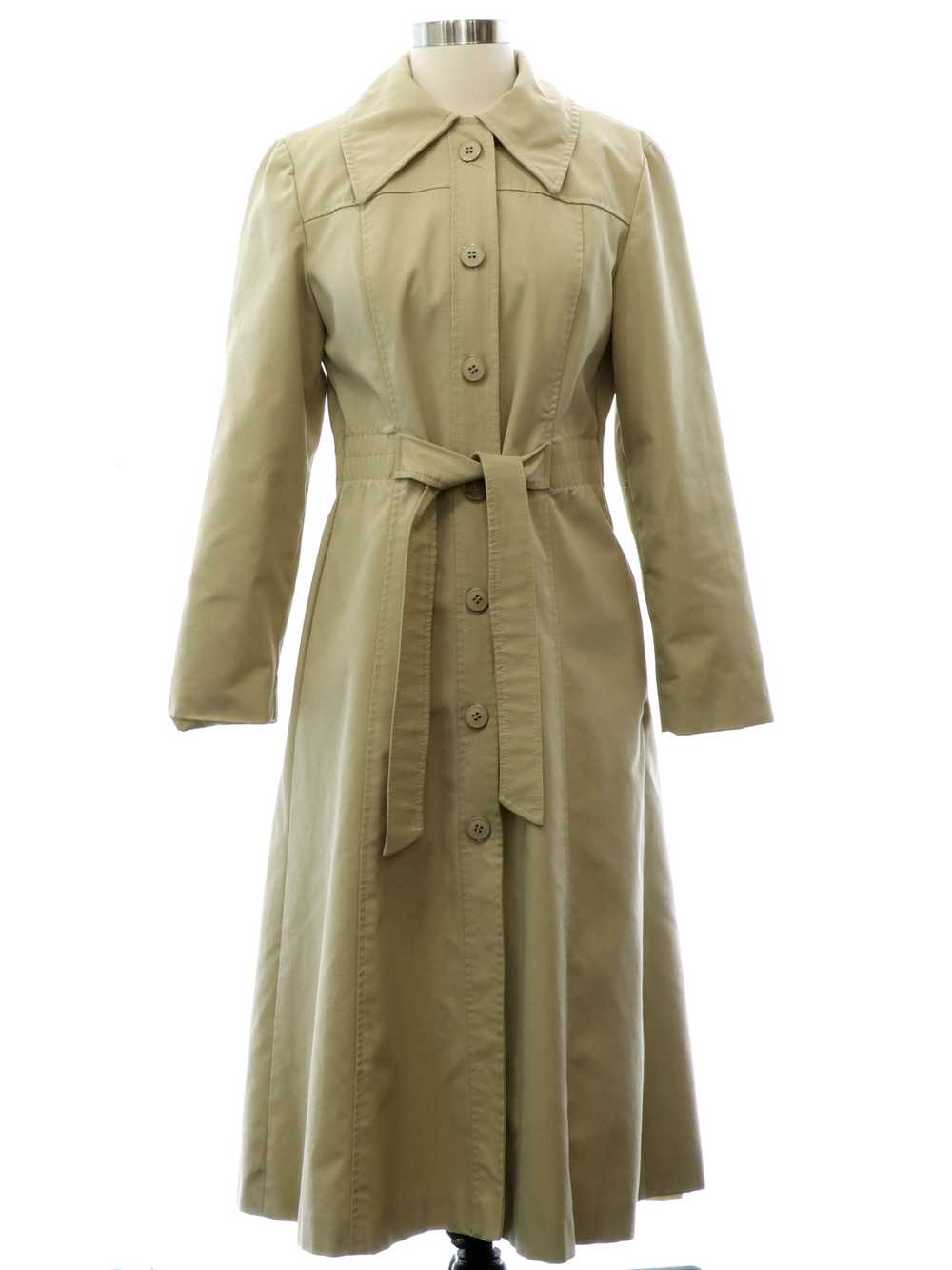 1970's Womens Mod Overcoat Trenchcoat Jacket - image 1