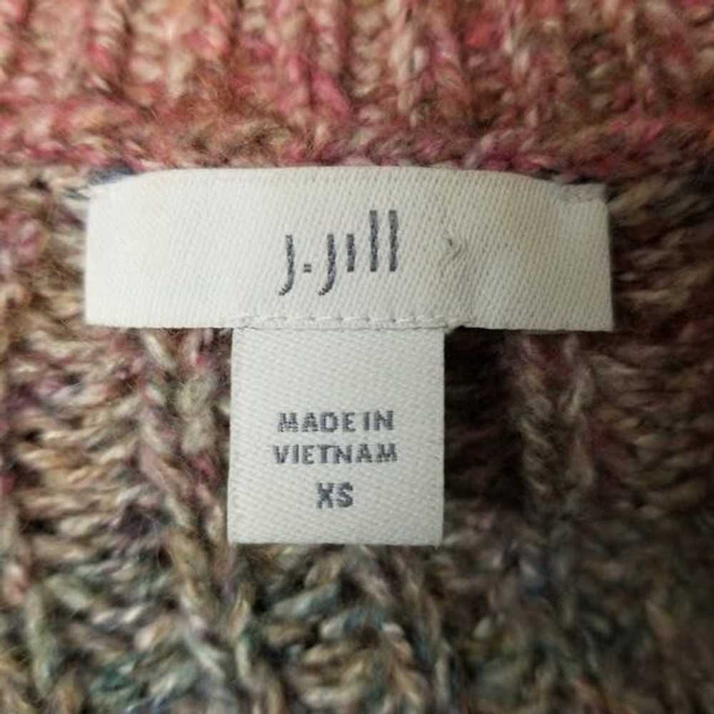 Jill.J J. Jill Wool Cotton Blend Pink Blue Gray O… - image 6