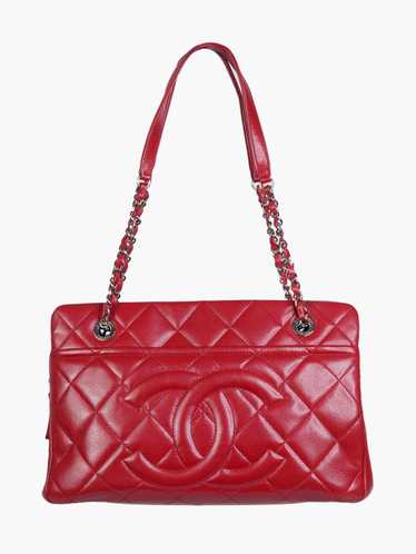 RED JERSEY AND SILVER-TONE METAL CLASSIC SHOULDER BAG, CHANEL, A  Collection of a Lifetime: Chanel Online, Jewellery