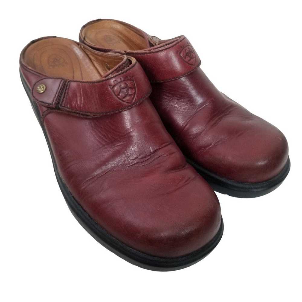 Ariat Ariat 9B Leather Slip On Sling Back Clogs S… - image 2