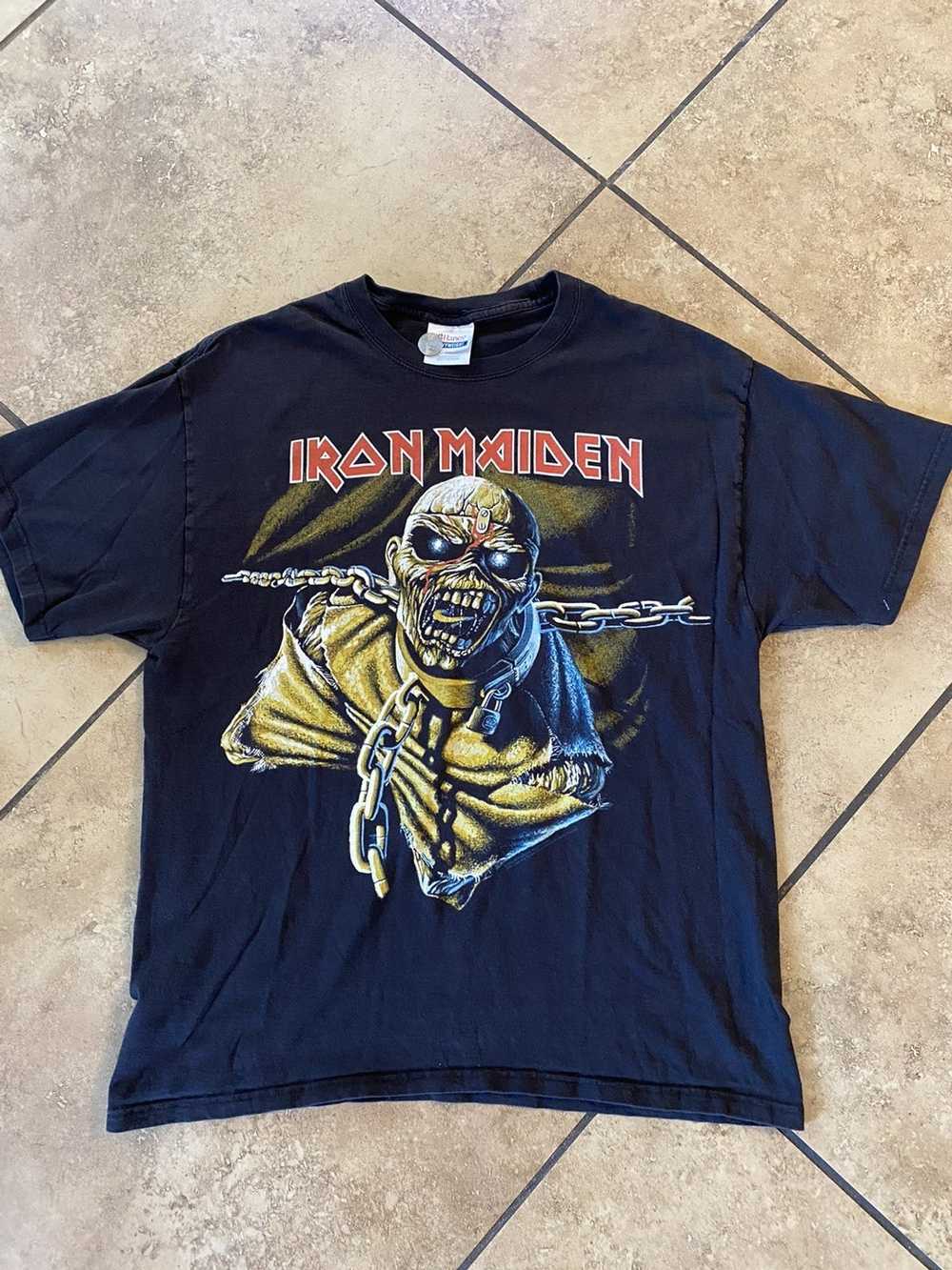 Hanes 2009 hanes iron maiden piece of mind shirt - image 1