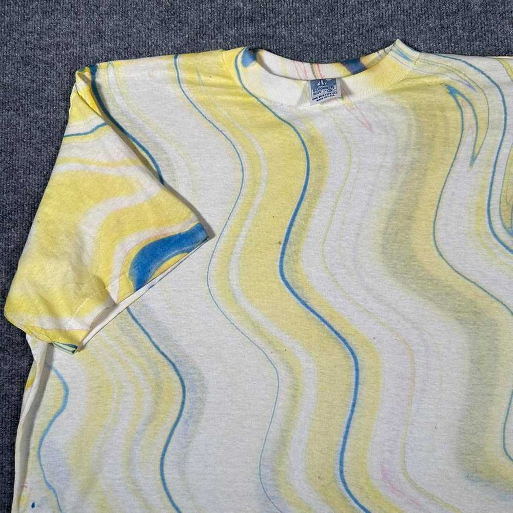 Hanes × Vintage Vintage 90s Marble Dye T Shirt Mu… - image 1