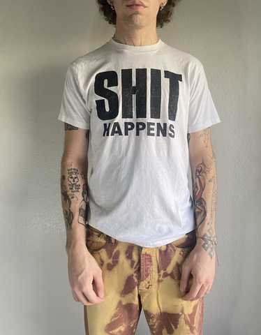 Vintage 90s Shit Happen Shirt Size XL -  Hong Kong