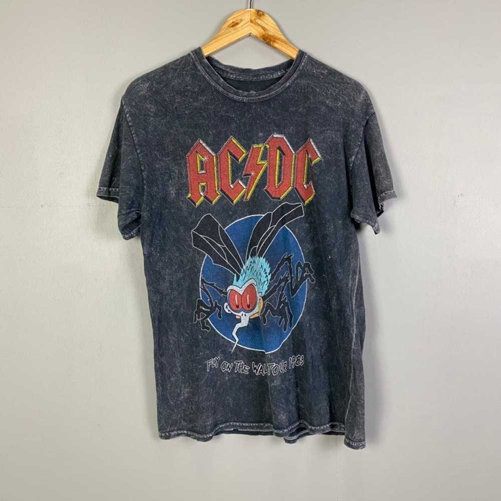 Ac/Dc × Band Tees DISTRESSED🔥ACDC FLY ON THE WAL… - image 1