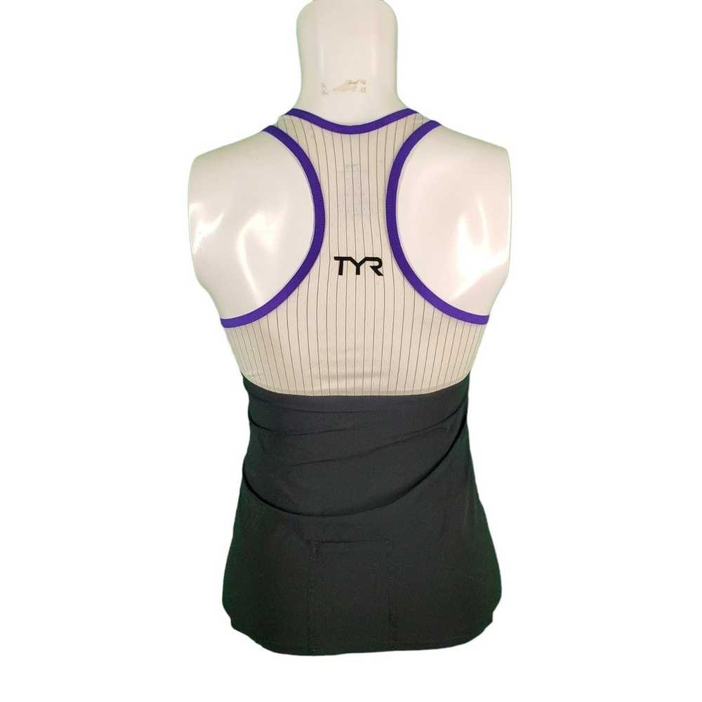Other TYR Racerback Active Tank Purple White M - image 2