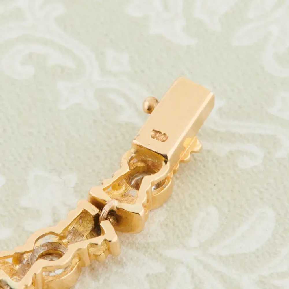 Second Hand 18ct Gold Diamond Bow Bracelet - image 6