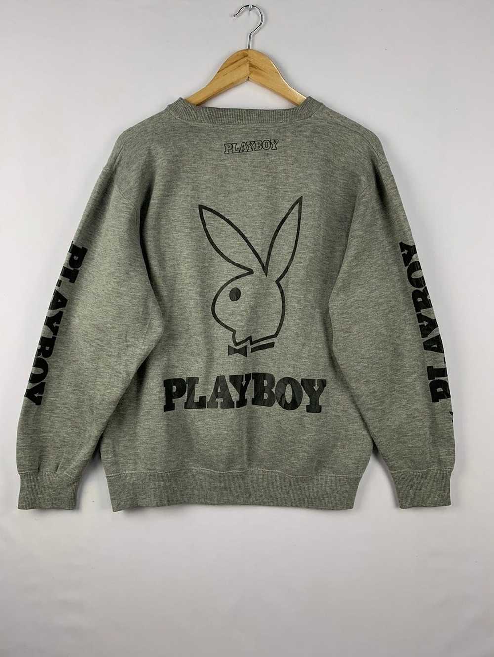 Playboy × Vintage Playboy Big Logo Sweatshirt Grey - image 1