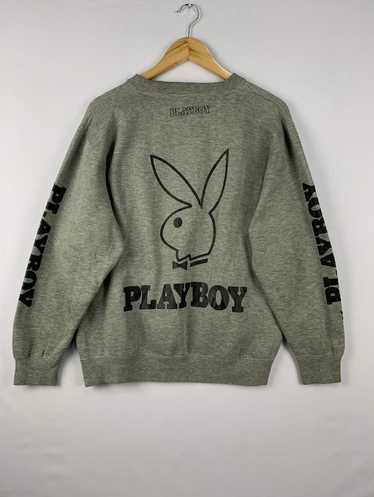 Playboy × Vintage Playboy Big Logo Sweatshirt Grey - image 1