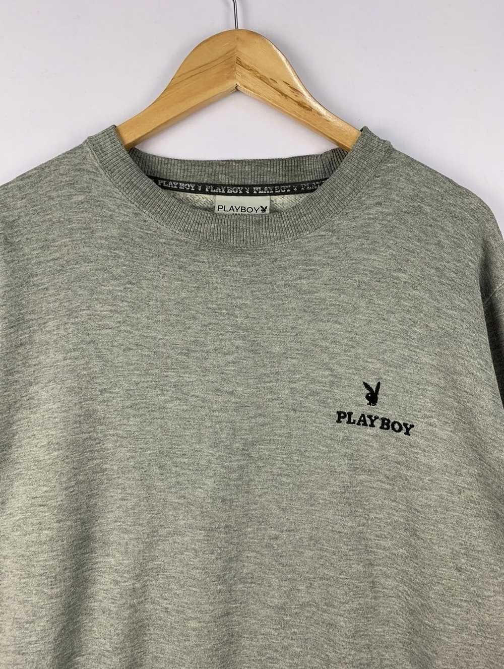 Playboy × Vintage Playboy Big Logo Sweatshirt Grey - image 5