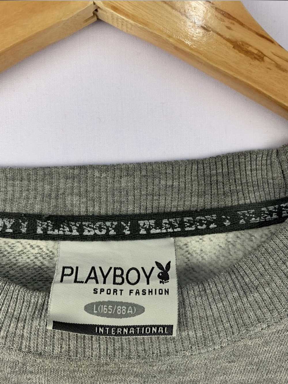 Playboy × Vintage Playboy Big Logo Sweatshirt Grey - image 6