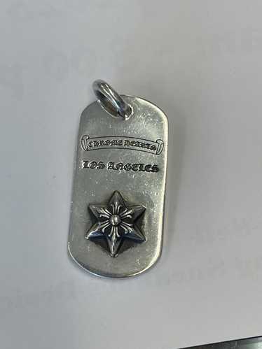 Chrome Hearts Sterling Silver Cross Dog Tag Charm Small QZJ3QA2OVH000