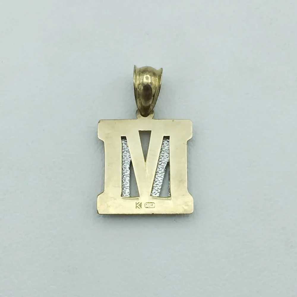 10K "M" Pendant - image 2