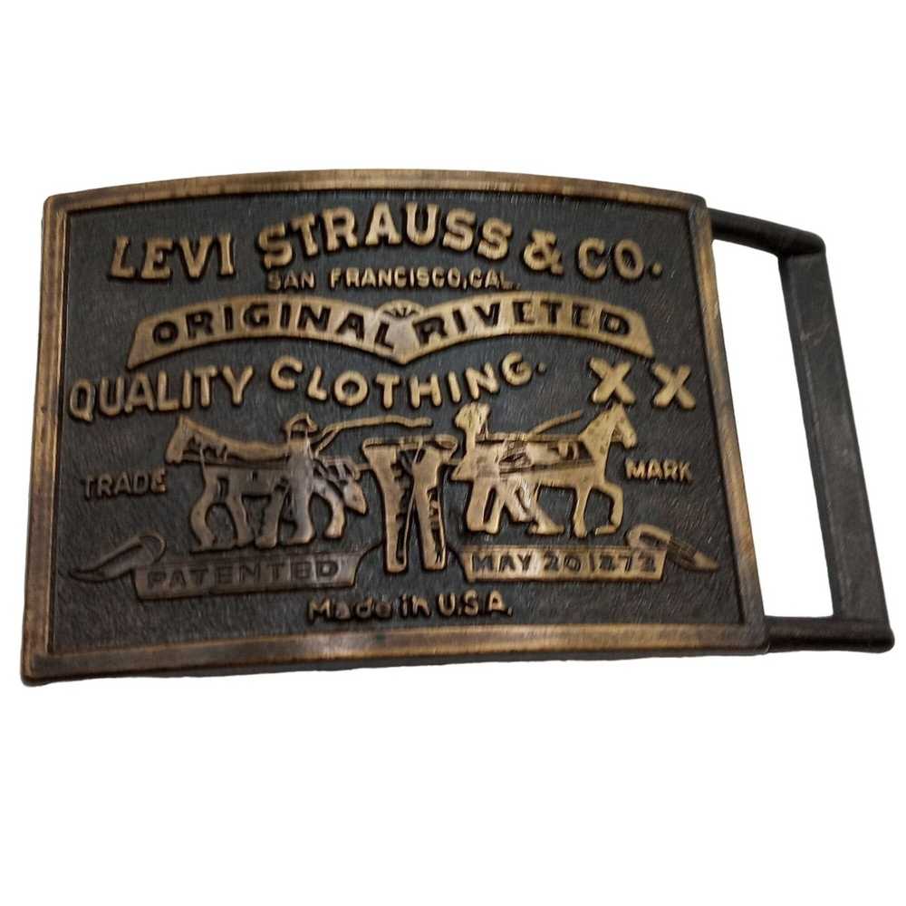 Vintage Levi Strauss Belt Buckle Levis Jeans Two … - image 1