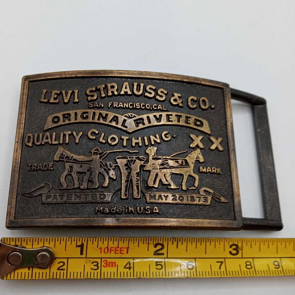 Vintage Levi Strauss Belt Buckle Levis Jeans Two … - image 2