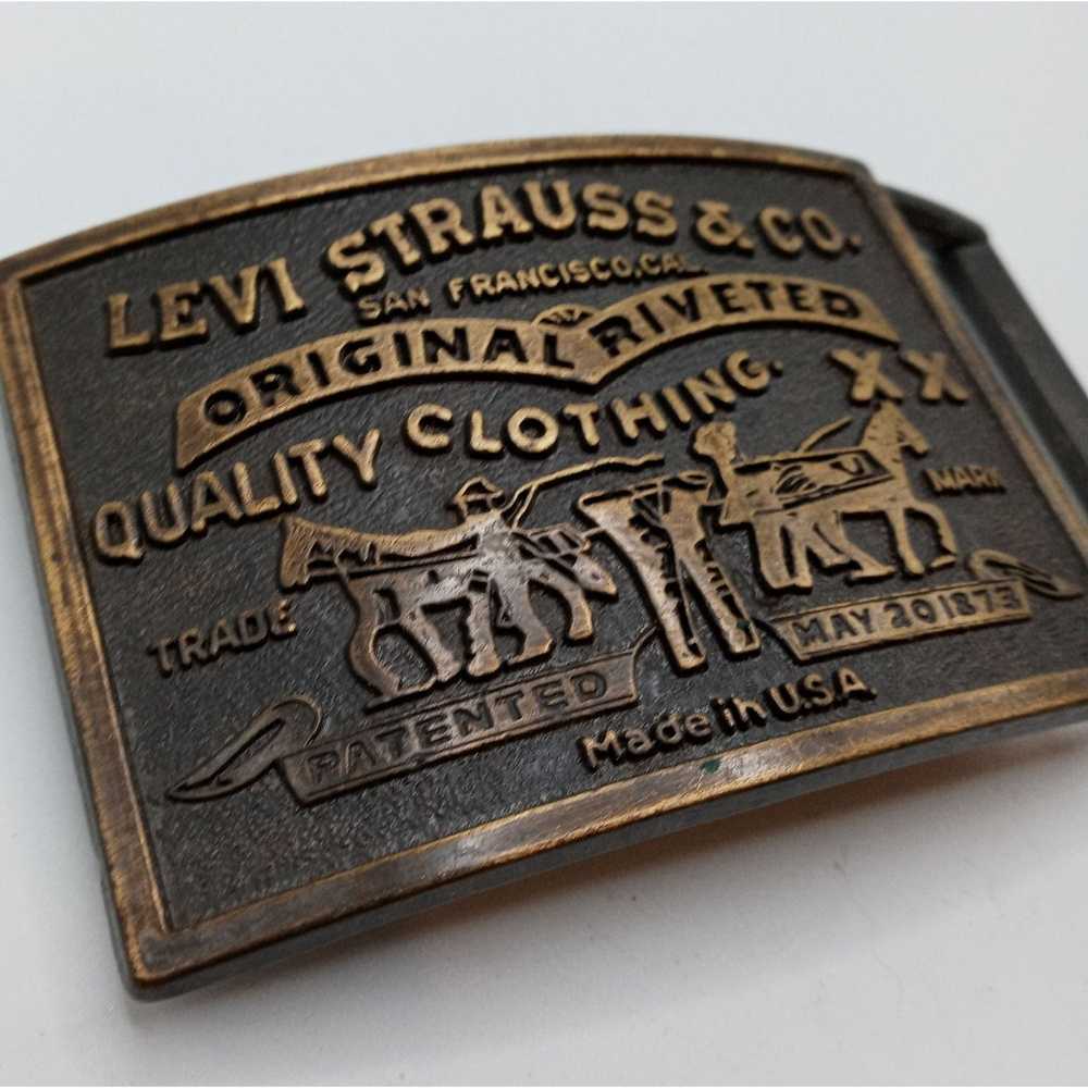 Vintage Levi Strauss Belt Buckle Levis Jeans Two … - image 4
