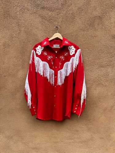 H Bar C California Ranch Wear 1970's Fringe Shirt