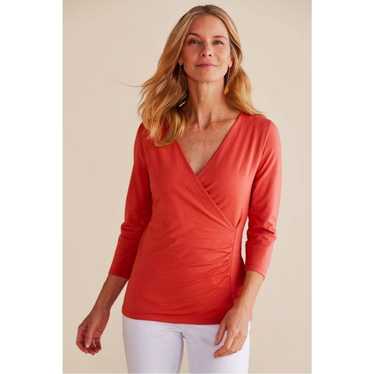 Other Soft Surroundings M 3/4 Sleeves Surplice Wra