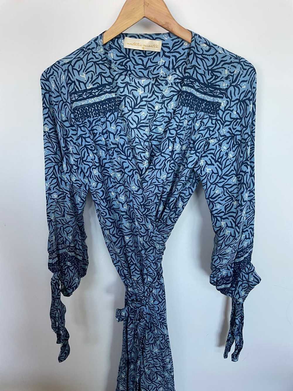 Natalie Martin Danika Wrap Dress Coral Blue (M) |… - image 2