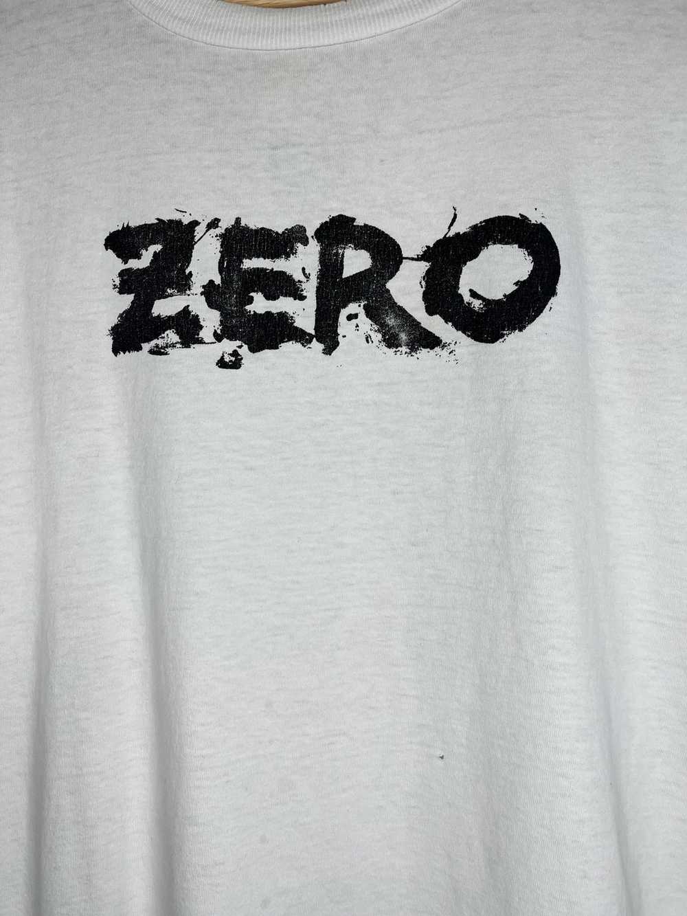 Vintage Zero Skateboard Brand White Tultex Skate … - image 3