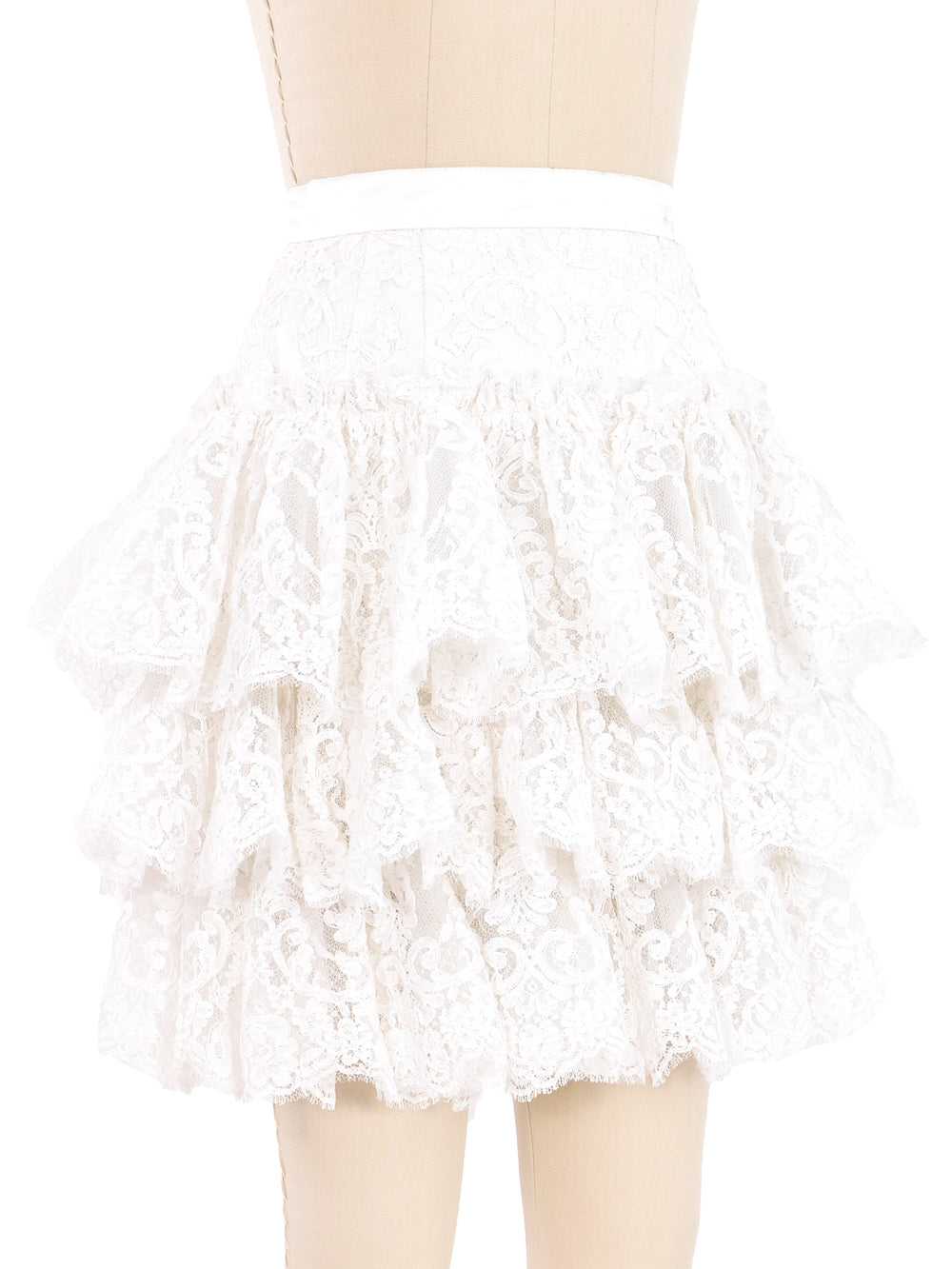 Ungaro Tiered Lace Skirt - image 4