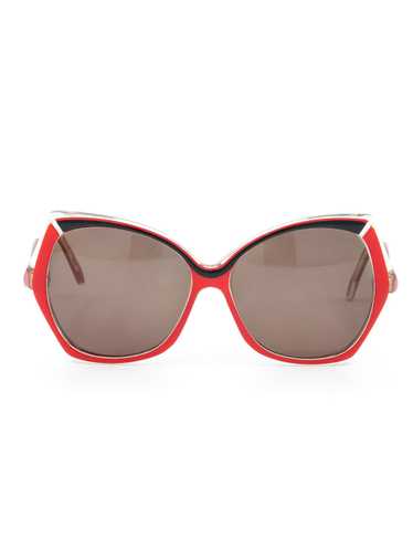 Ultra Oversized Red And Black Sunglasses