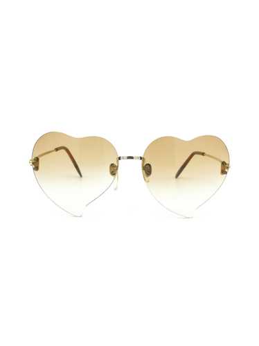 1970s Heart Shaped Wire Frame Sunglasses