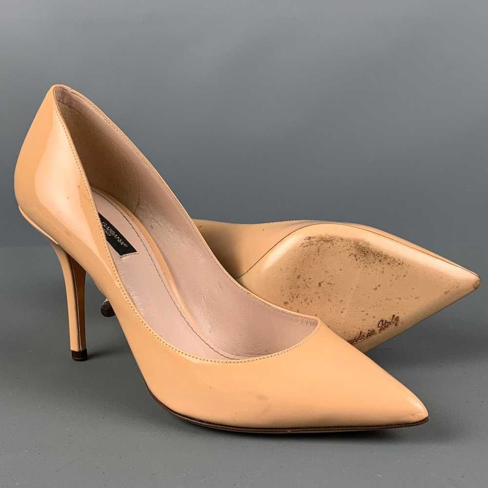 Dolce & Gabbana Beige Patent Leather Pointed Toe … - image 5