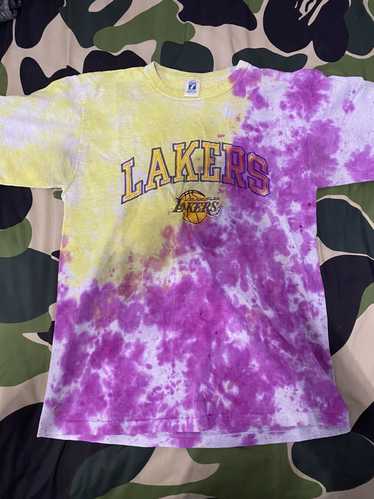 Urban Outfitters Lakers Vintage Tie-dye Crew Neck Sweatshirt in