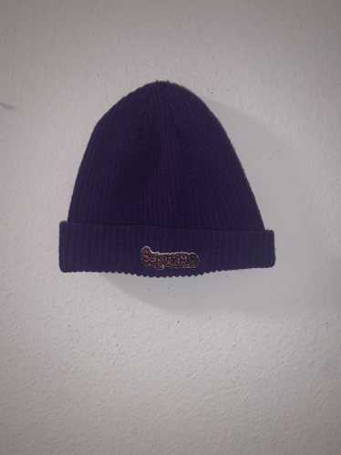 Supreme Purple Supreme Beanie Orange symbol