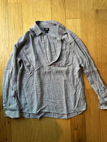 H&M Long sleeve half button shirt
