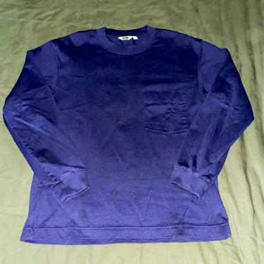 Men's Uniqlo Heat Tech Ultra Warm Navy Blue Long Sleeve Shirt